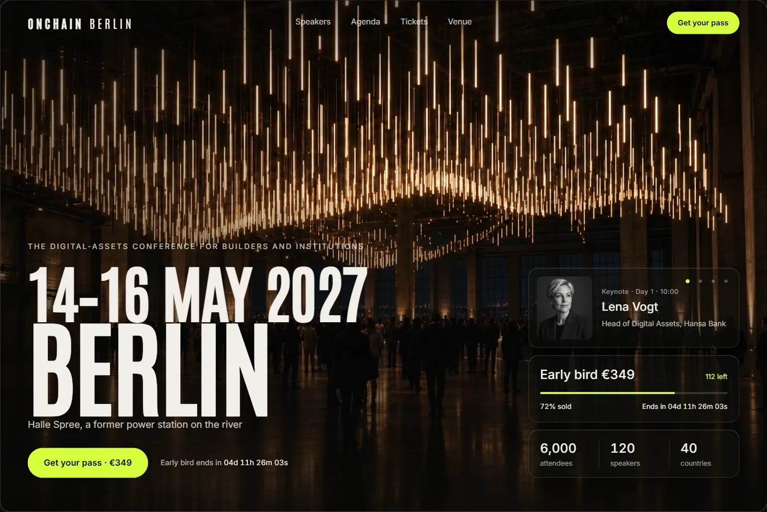 Onchain Berlin, Landing page, a concept by Elypt
