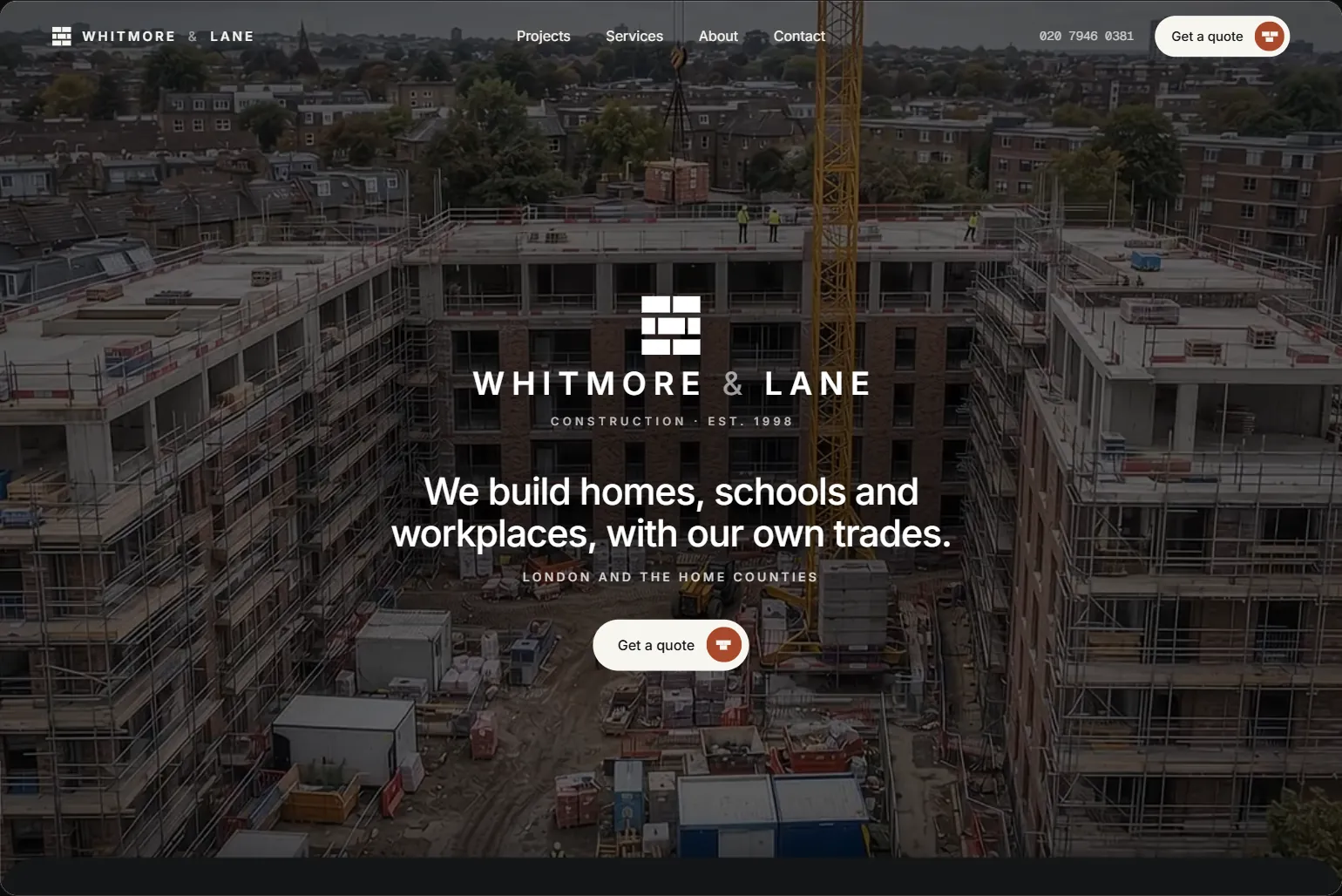 Whitmore & Lane, Company website, a concept by Elypt